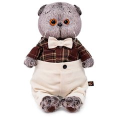 Budi Basa Мягкая игрушка Кот Басик в рубашке и вельветовых брюках, 25 см