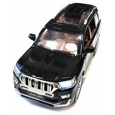 Машинка металлическая инерционная "Toyota Land Cruiser Prado" 1:24 (черный) XLG