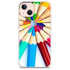 Силиконовый чехол "Цветные карандаши" на Apple iPhone 13 / Айфон 13 Case Place
