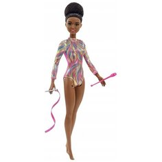 Кукла Barbie Кем быть? Художественная гимнастка мулатка GTW37