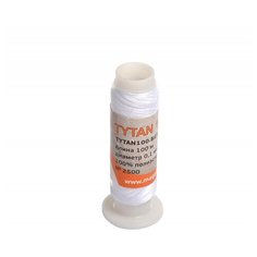 Нить для бисера «TYTAN» (цвет белый), 100м, 1шт. Ideal