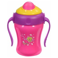 Поильник BabyOno Поильник с трубочкой 220мл. 1036 (розовый)