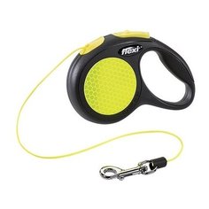 Flexi Поводок- рулетка New Neon cord XS 3m макс 8kg неон