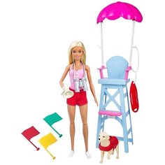 Набор игровой Barbie Кем быть? Профессии Пляжный спасатель с аксессуарами GTX69
