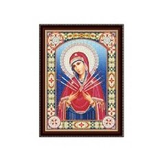 Алмазная мозаика блестящая "Икона № 4", 30х40 см (с подрамником, c частичным заполнением) Рыжий кот