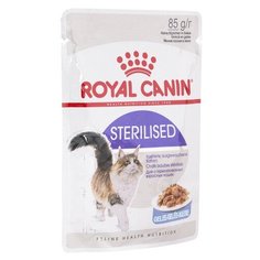 Влажный корм для стерилизованных кошек Royal Canin Sterilised (в желе) 36 шт. х 85 г (кусочки в желе)