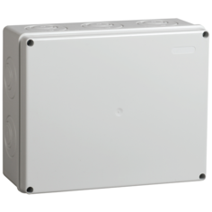 Коробка распаячная КМ41271 для открытой проводки 240х195х90мм IP44 (RAL 7035, кабельные вводы 5шт) IEK