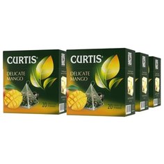 Чай зеленый Curtis Delicate Mango в пирамидках, 20 шт., 6 уп.