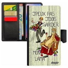 Чехол- книжка на смартфон iPhone 7, "Не могу - у меня лама!" Карикатура Комикс Utaupia