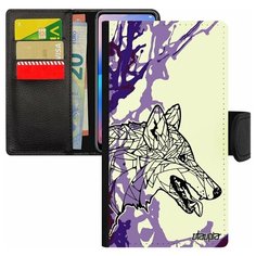 Чехол книжка на смартфон Apple iPhone 7, "Волк" Злой Древний Utaupia