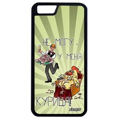 Чехол на смартфон // iPhone 6 Plus // "Не могу - у меня курица!" Крутой Прикольный, Utaupia, светло- зеленый