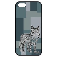 Чехол на смартфон // iPhone 5 5S SE (2016) // "Лиса" Fox Лис, Utaupia, серый