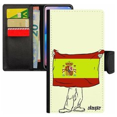 Чехол книжка на смартфон Apple iPhone 7, "Флаг Испании с руками" Туризм Патриот Utaupia