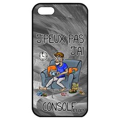 Яркий чехол для // iPhone 5 5S SE (2016) // "Не могу - у меня приставка!" Консоль Игра, Utaupia, серый