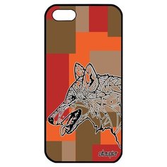 Модный чехол на смартфон // iPhone 5 5S SE (2016) // "Волк" Хищник Стиль, Utaupia, цветной