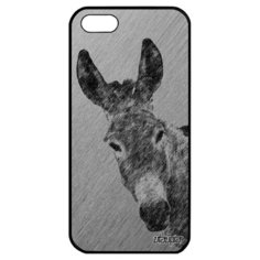 Ударопрочный чехол на смартфон // iPhone 5 5S SE (2016) // "Осел" Лошак Ишак, Utaupia, серый