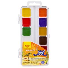 Мульти-Пульти Акварель медовая Енот в красном море (АП_10705), 12 цв.