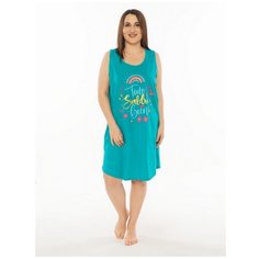 Платье Vienetta, размер 4XL, бирюзовый