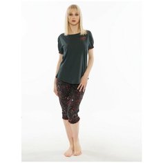 Женская домашняя одежда для дома VIENETTA 012122 6507, темно-серый XL 50