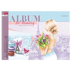 Альбом для рисования 40л., А3, на спирали Hatber "Happy time", 4 шт.
