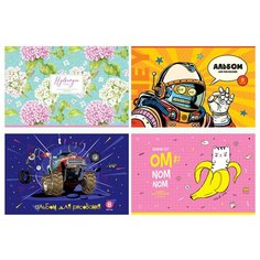 Альбом для рисования 08л., А4 ArtSpace "Микс. Ассорти", 16 штук в упаковке, 4 дизайна