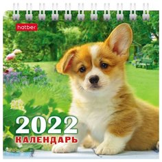 Календарь-домик 101*101мм, Hatber "Квадрат" - Четыре с хвостиком, на гребне, 2022г, 10 шт.