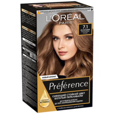 LOreal Paris Preference стойкая краска для волос, 7.1 Исландия