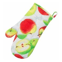 Рукавичка-прихватка "Радушная хозяйка" бязь, Яблочное угощение; размер 30 х 17 Традиция