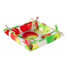 Текстильная ваза "Радушная хозяйка" бязь, Яблочное угощение; размер 18 х 18 Традиция