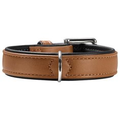 Hunter ошейник для собак diamond petit 30 (23-27 см) кожа 2 ряда страз черный