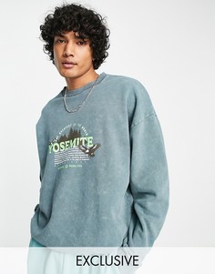 Oversized-свитшот с графическим принтом "Yosemite" и принтом тай-дай Reclaimed Vintage Inspired-Разноцветный