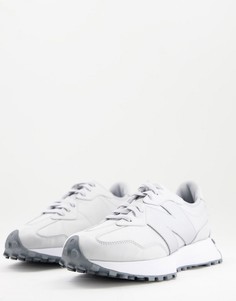Серебристые кроссовки с эффектом металлик New Balance 327-Серебряный