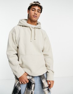 Светло-бежевый oversized-худи от комплекта Topman-Серый
