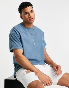 Зеленая oversized-футболка с вертикальным принтом "Anywhere" Topman-Зеленый цвет