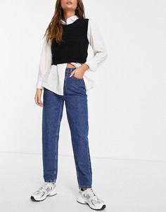 Выбеленные джинсы в винтажном стиле Calvin Klein Jeans-Голубой