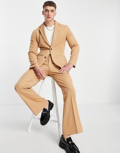 Приталенный пиджак ASOS DESIGN-Светло-бежевый цвет