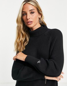 Черный вязаный джемпер премиум-класса в стиле oversized Calvin Klein Jeans-Черный цвет