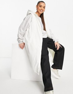 Светлый уплотненный жилет в стиле oversized с капюшоном NA-KD-Белый