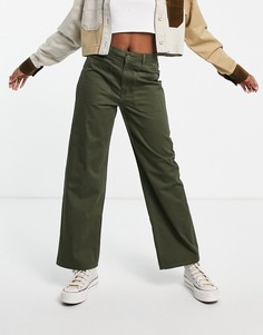 Брюки цвета хаки с широкими штанинами и карманом JDY-Зеленый цвет