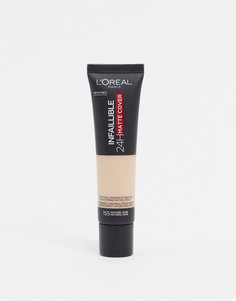 Матирующая тональная основа c SPF 18 LOreal Paris Infallible 24hr-Коричневый цвет Loreal