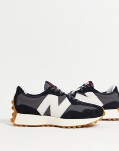 Черные кроссовки New Balance 327-Черный цвет