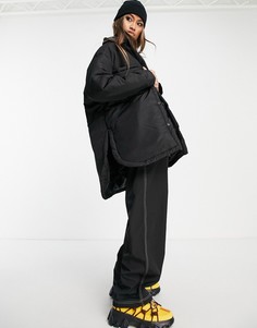 Черная утепленная куртка-рубашка навыпуск Bolongaro Trevor-Черный цвет