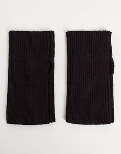 Перчатки без пальцев из переработанных материалов черного цвета ASOS DESIGN-Черный цвет