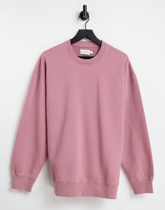 Розовый свитшот в стиле oversized Topman-Фиолетовый цвет