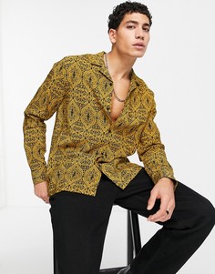 Рубашка горчичного цвета с принтом пейсли Topman-Разноцветный