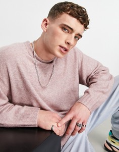 Сиреневый вязаный oversized-джемпер Topman-Фиолетовый цвет