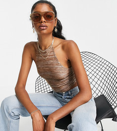 Окрашенный топ с бретелькой через шею ASOS DESIGN Tall-Разноцветный