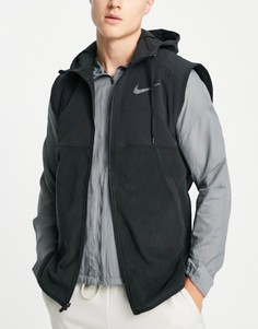 Черный жилет на молнии с капюшоном Nike Training Therma-FIT-Черный цвет