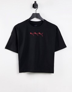 Черная футболка с логотипами Puma-Черный цвет