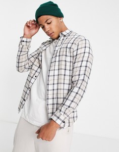 Светлая рубашка в клетку Jack & Jones Originals-Белый